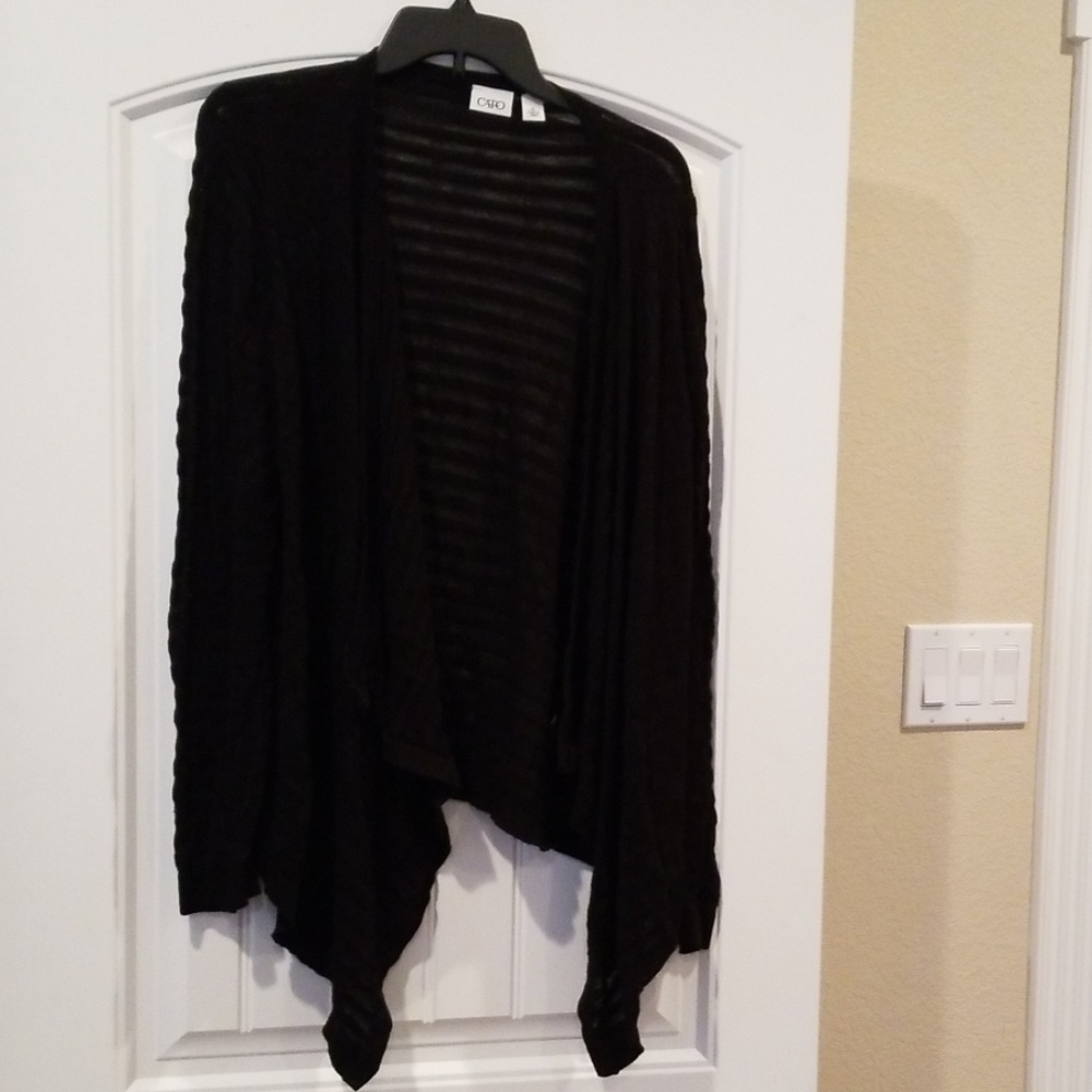 Cato size xl black slouchy cardigan